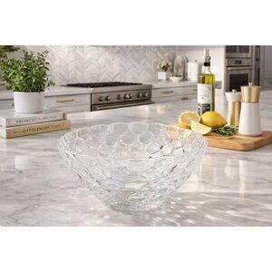 Orrefors Sweden Large 4.5" X 9.5" Raspberry Bowl